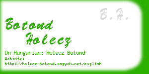 botond holecz business card